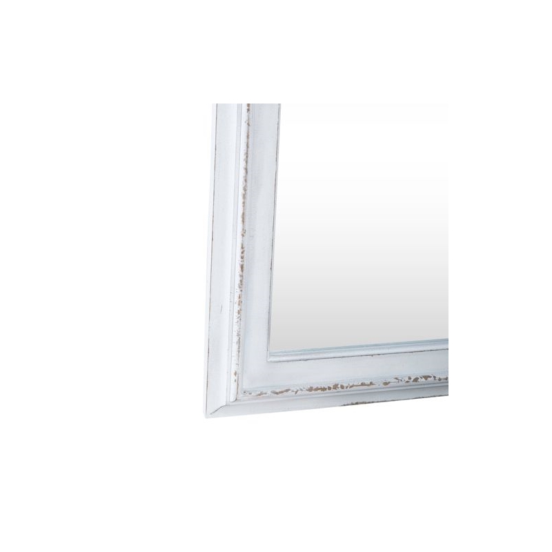 Pemberly Row 78 Inch Arched Floor Mirror with Beveled Edge in White