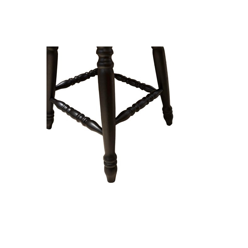 Pemberly Row 5 Piece Gathering Table Dining Room Set with Chairs in Black Wood