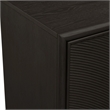 Pemberly Row 4 Door Accent Console with Wave Pattern Reeded Doors in Brown