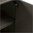 Pemberly Row 4 Door Accent Console with Wave Pattern Reeded Doors in Brown