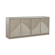 Pemberly Row Accent Console with Wave Pattern Reeded Doors in Champagne Silver