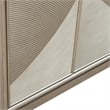 Pemberly Row Accent Console with Wave Pattern Reeded Doors in Champagne Silver