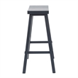 Pemberly Row 30 Inch Sawhorse Bar Stool with Contoured Seat in Navy