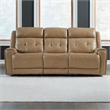 Pemberly Row Triple Zero Gravity Power Reclining Sofa in York Sand