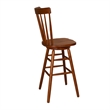 Pemberly Row 30 Inch Swivel Copenhagen Stool with Spindle Back in Tobacco