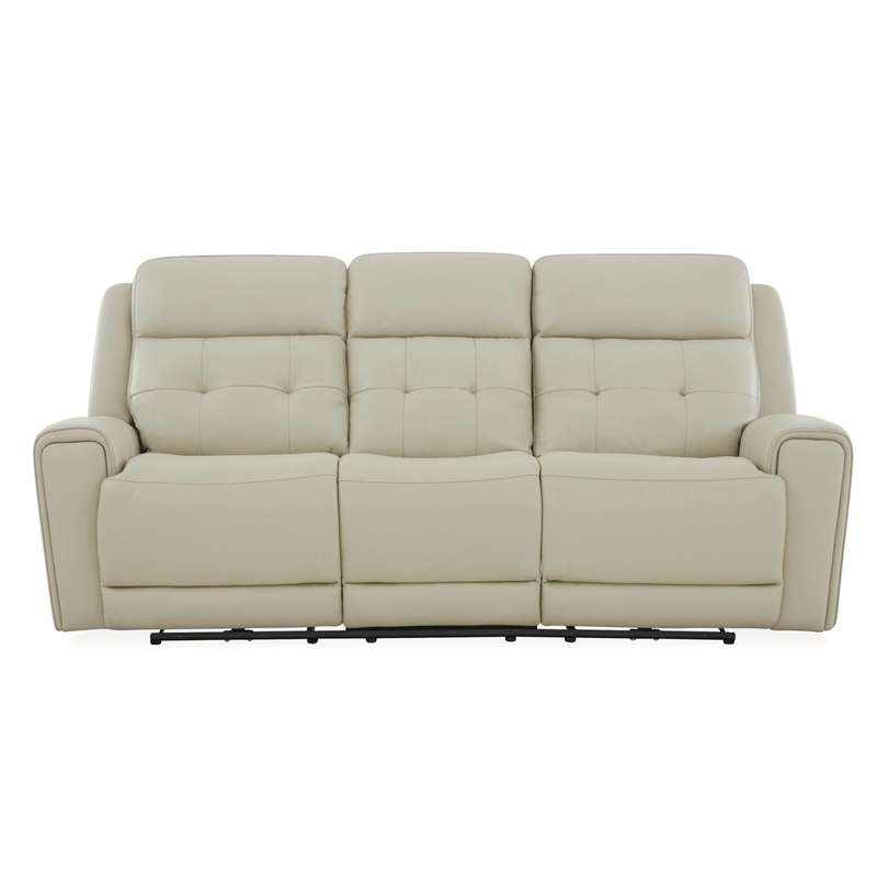 Pemberly Row Triple Zero Gravity Power Reclining Sofa in Baja Stone