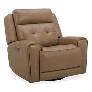 Pemberly Row Swivel Glide Power Recliner with Zero Gravity in York Sand