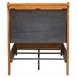 Pemberly Row Twin Sleigh Bed with Center Slat Support in Medium Brown