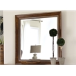 Pemberly Row Large Beveled Picture Frame Mirror in Medium Brown
