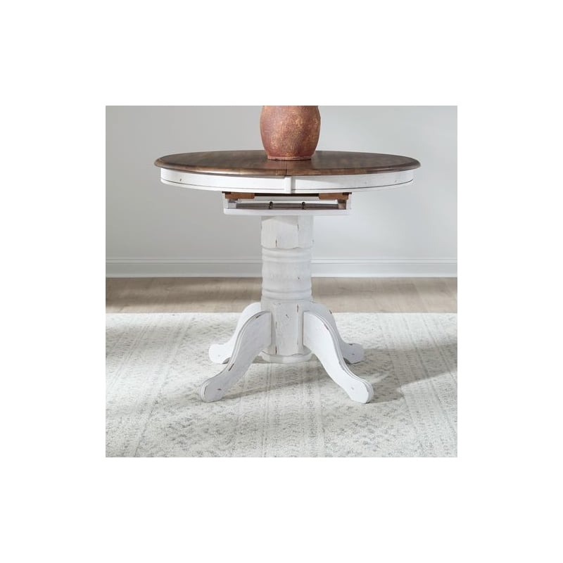 Pemberly Row Dining Room Gathering Table with Butterfly Leaf