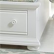 Pemberly Row Queen Panel Headboard with Louvered Panels in Oyster White