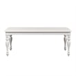 Pemberly Row Rectangular Leg Dining Table with 12 Inch Leaf in Oyster White