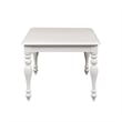 Pemberly Row Rectangular Leg Dining Table with 12 Inch Leaf in Oyster White
