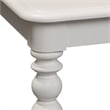 Pemberly Row Rectangular Leg Dining Table with 12 Inch Leaf in Oyster White