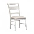 Pemberly Row 6 Piece Trestle Dining Set with Bench in Antique Linen and Gray