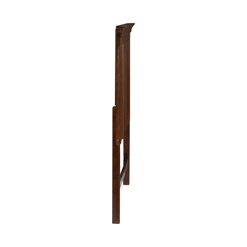 Pemberly Row King Panel Headboard with Heavy Crown in Rustic Cherry