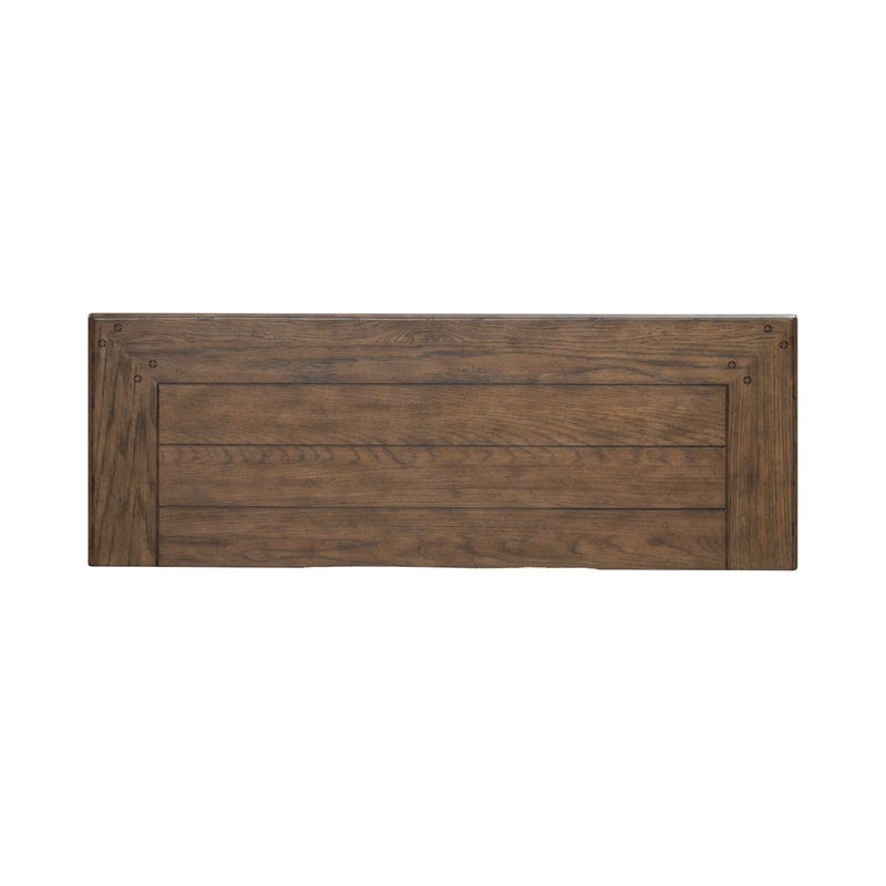 Pemberly Row Dining Server with Glass Doors in Graphite and Whitestone