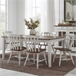 Pemberly Row 7 Piece Rectangular Dining Set with Butterfly Leaf in White