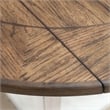 Pemberly Row Drop Leaf Table with Bottom Shelf in Graphite and Whitestone