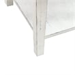 Pemberly Row Drop Leaf Table with Bottom Shelf in Graphite and Whitestone
