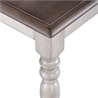 Pemberly Row Dining Bench with Heavy Turned Legs in Antique White