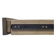 Pemberly Row Laptop Desk with Cement Top and Keyboard Tray in Rustic Saddle