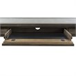 Pemberly Row Laptop Desk with Cement Top and Keyboard Tray in Rustic Saddle
