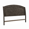 Pemberly Row King Panel Headboard with Starburst Veneer in Coffee Bean
