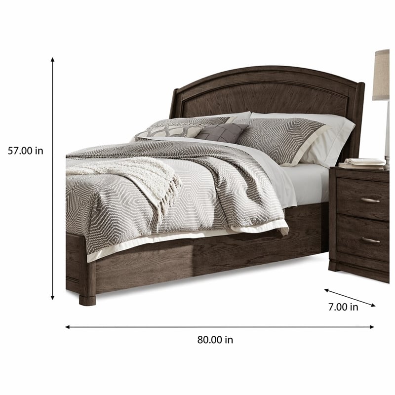 Pemberly Row King Panel Headboard with Starburst Veneer in Coffee Bean