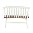 Pemberly Row Slat Back Dining Bench with Turned Splayed Legs in Graphite White