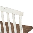 Pemberly Row Slat Back Dining Bench with Turned Splayed Legs in Graphite White