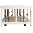 Pemberly Row 3-Piece Solid Wood Coffee Table Set in White Finish