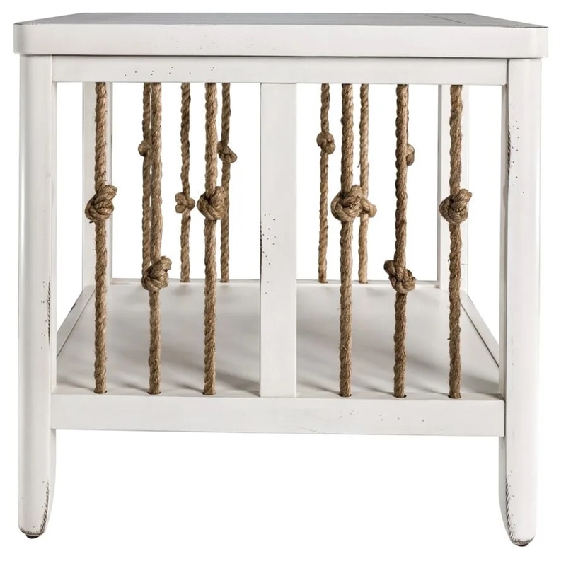 Pemberly Row 3-Piece Solid Wood Coffee Table Set in White Finish