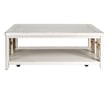 Pemberly Row 3-Piece Solid Wood Coffee Table Set in White Finish