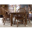 Pemberly Row 7 Piece Rectangular Dining Table and Chair Set in Rustic Oak