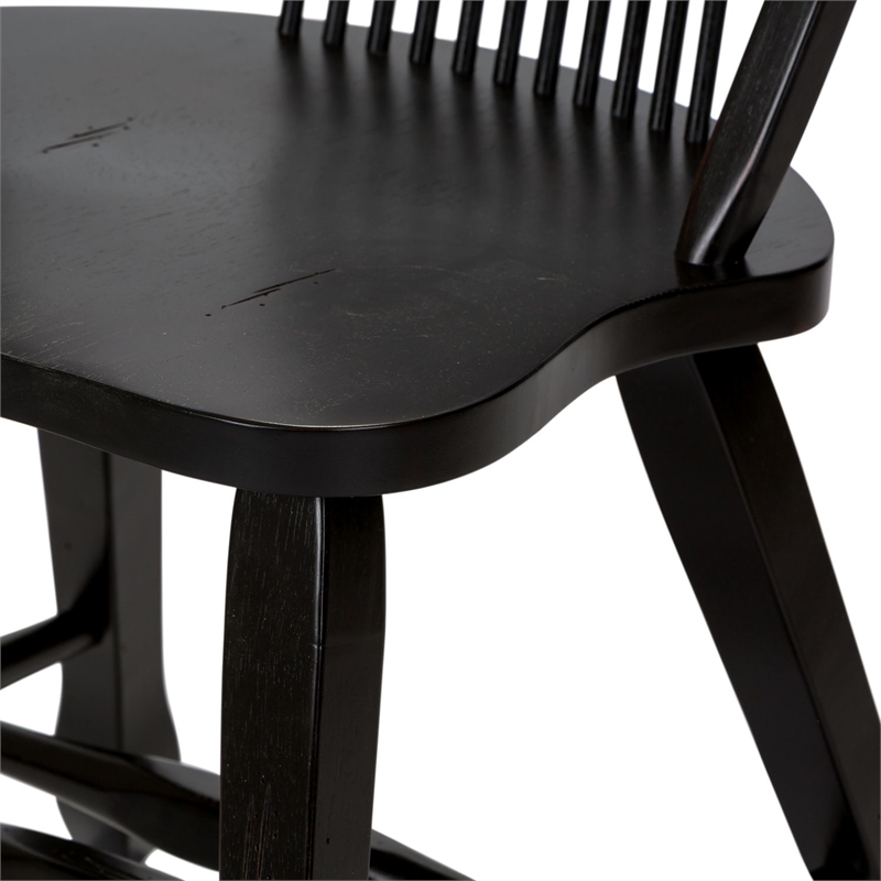 Pemberly Row 5-Piece Solid Wood Dining Set in Rustic Oak Finish