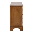 Pemberly Row 3 Drawer Buffet with Adjustable Shelves in Medium Brown