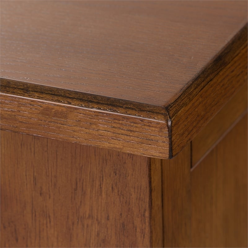 Pemberly Row 3 Drawer Buffet with Adjustable Shelves in Medium Brown