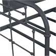Pemberly Row King Metal Bed with Headboard Footboard and Rails in Navy