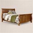 Pemberly Row California King Sleigh Bed with Bolt-On Rails in Aged Oak Brown