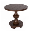 Pemberly Row End Table with Spanish Style Pedestal Base in Kona Dark Brown