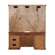 Pemberly Row Jr Executive Credenza and Hutch Set with Lighting in Cognac