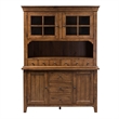 Pemberly Row 3 Drawer Buffet with Felt Lined Storage in Dark Brown