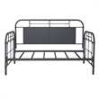 Pemberly Row Twin Metal Day Bed with Turned Spindles and End Panels in Navy