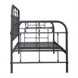 Pemberly Row Twin Metal Day Bed with Turned Spindles and End Panels in Navy