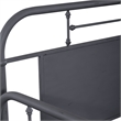 Pemberly Row Twin Metal Day Bed with Turned Spindles and End Panels in Navy