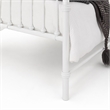 Pemberly Row Twin Metal Day Bed with Turned Spindles in Antique White