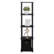 Pemberly Row No Tools Wood 5-Tier Display Decorative Shelf in Black