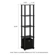 Pemberly Row No Tools Wood 5-Tier Display Decorative Shelf in Black