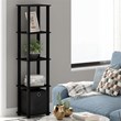 Pemberly Row No Tools Wood 5-Tier Display Decorative Shelf in Black
